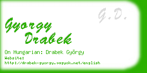 gyorgy drabek business card