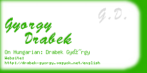 gyorgy drabek business card